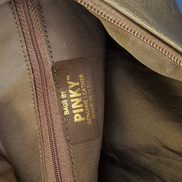 Bags by pinky brown genuine leather handbag new with tags - Picture 5 of 5